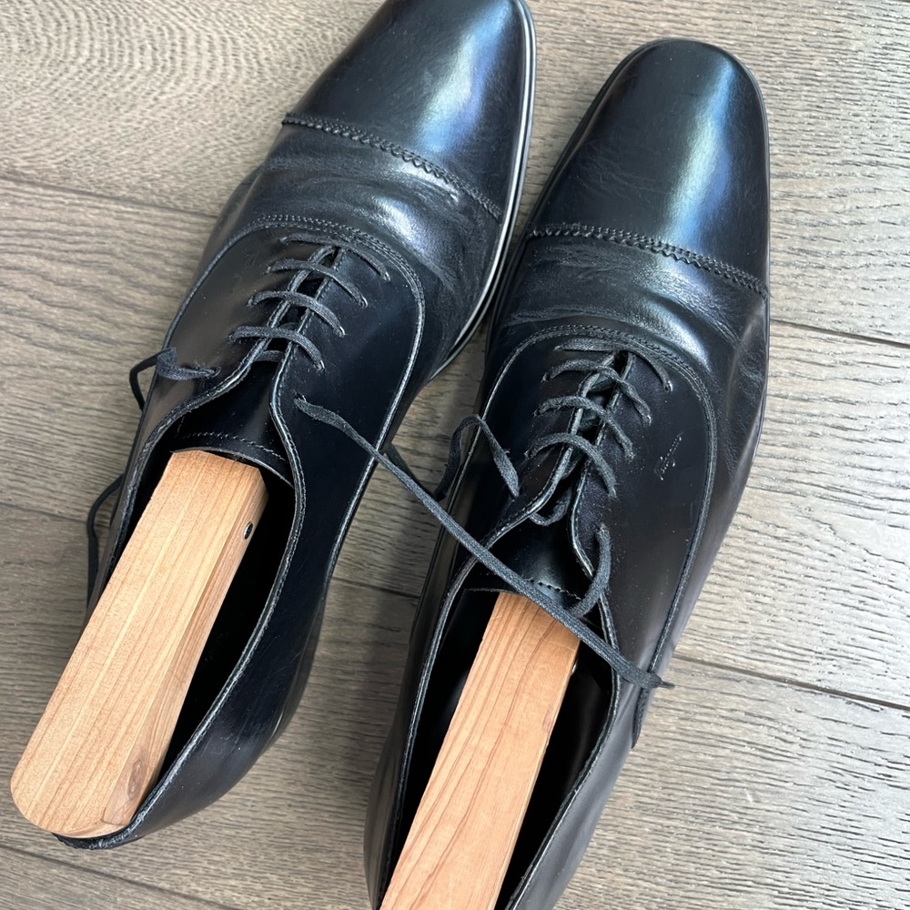 Salvatore Ferragamo leather men dress shoes.